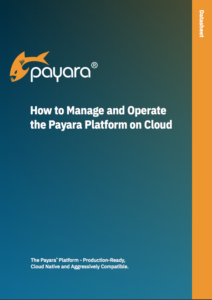 'How to Manage and Operate the Payara Platform on Cloud' datasheet front cover.