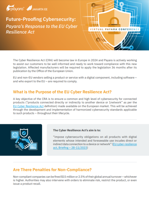 Future-Proofing Cybersecurity: Payara’s Response to the EU Cyber Resilience Act