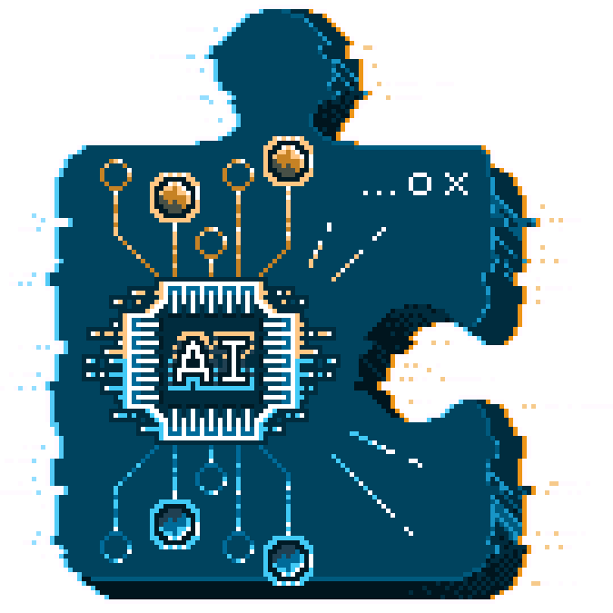 Pixelated hackathon AI Puzzle Piece