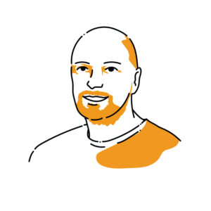 Drawing of Steve Millidge