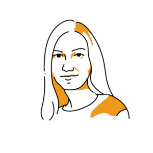 Drawing of Louise Castens