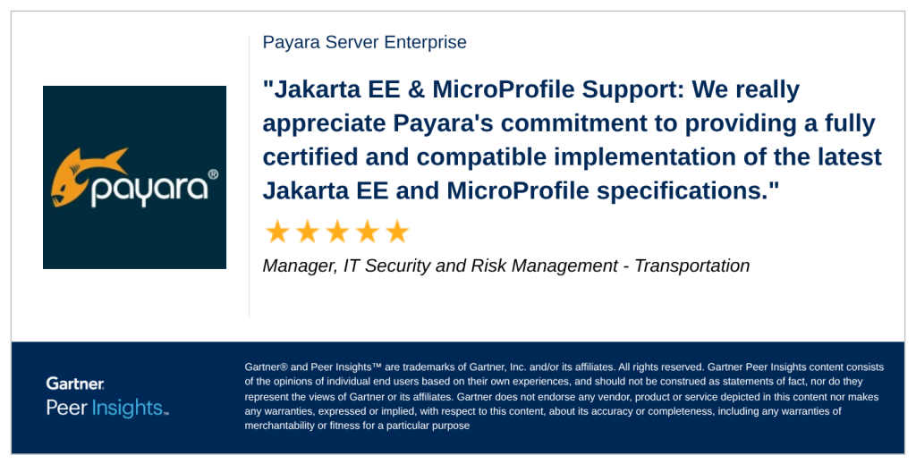 Gartner Review - Payara