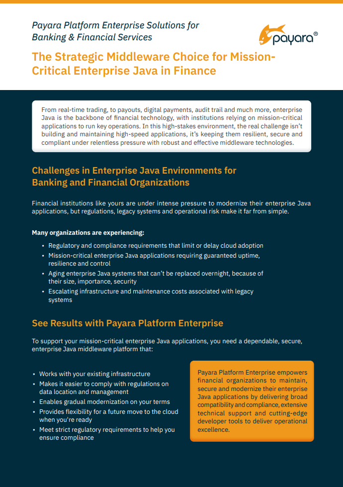 The Strategic Middleware Choice for Mission Critical Enterprise Java in Finance